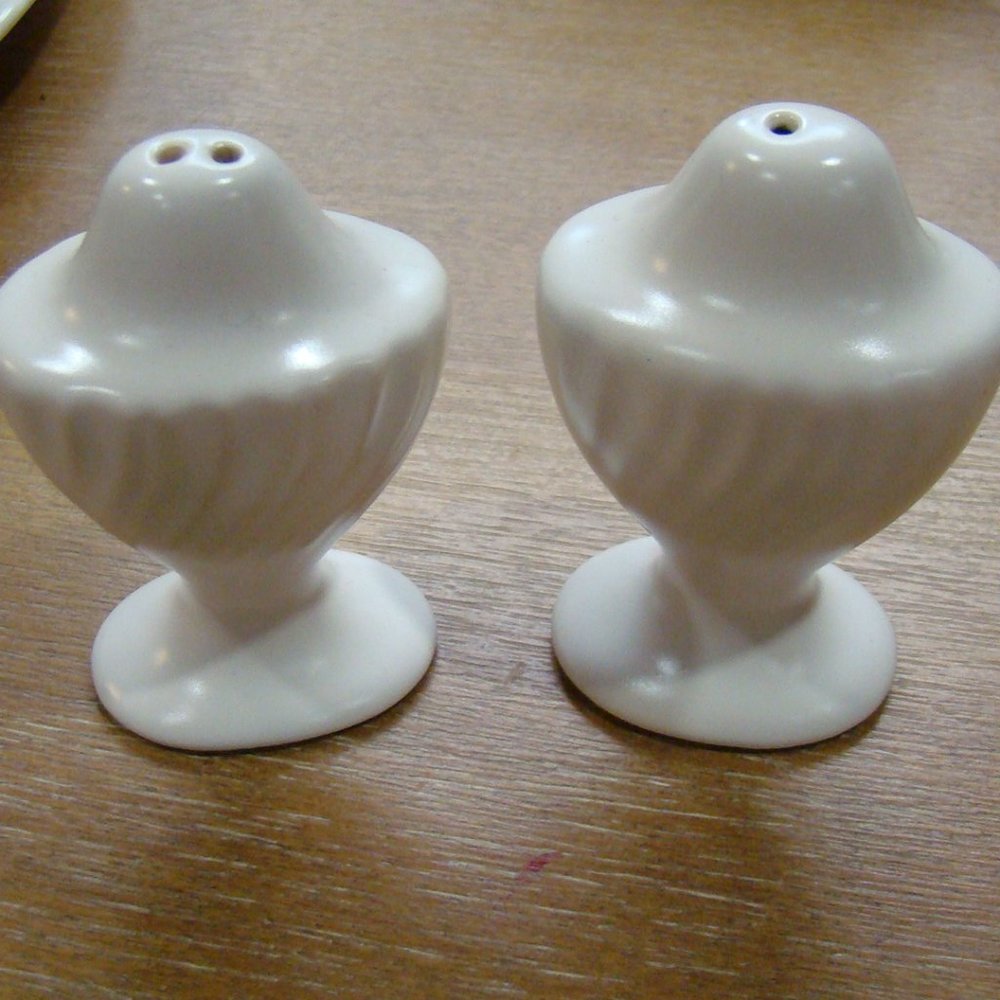 Vintage 1940's White Franciscan Coronado Dinnerware  - Salt and Pepper Shaker